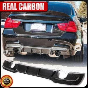 Spoiler difusor parachoques trasero carbono real para BMW E90 325i 335i M-Sport 05-12 - Imagen 1 de 18