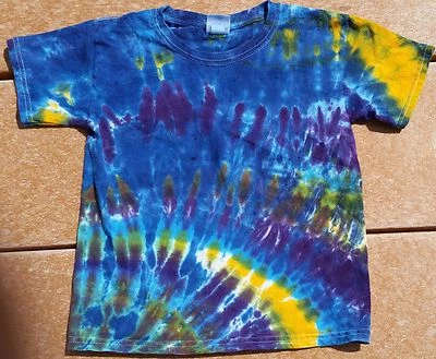 Camiseta Tie Dye Juvenil XS Azul Anillos Galácticos Gildan Ultra Algodón Niños Envío y devolución gratuitos Foto 1 de 2
