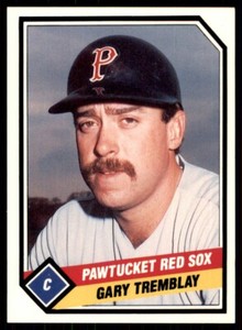 1989 CMC Pawtucket Red Sox Gary Tremblay Pawtucket Red Sox #14