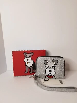 Muñequera Cartera Schnauzer Marc Tetro Plateada Brillo Imitación Charol Foto 1 de 4