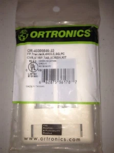 40300546 ORTRONICS TracJack placa frontal 4 puertos plástico niebla blanco - Imagen 1 de 3