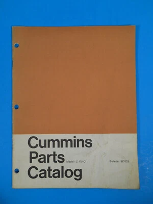 1965 Cummins Parts Catalog Model C-175-CL Diesel Engine - Image 1 of 3