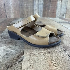 Mephisto Leather Slip On Sandals Women’s Size Eur 39 Us Size 8 Excellent Shape - Picture 1 of 7