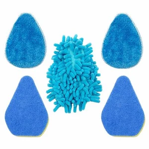 TDBS Bathroom Tile Cleaning Kit Replacement Heads Microfibre Sponge Mop Pad - Picture 1 of 1