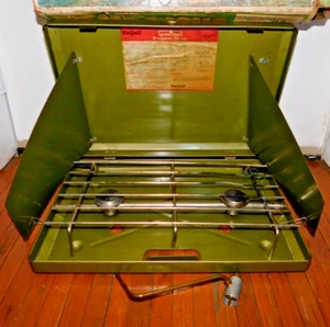 Vintage Slimline Propane Camping Stove Porta Chef Benz O Matic in Box - Picture 1 of 10