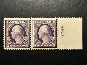 2 US stamps Scott # 333 3 cent violet Washington regular issue MNH SEE IMAGES! - Picture 1 of 6