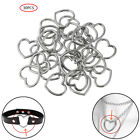 30Pcs Sliver Alloy Heart-Shaped Rings DIY Charm Collar Choker Leather Jewelry