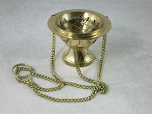 Räuchergefäß Ampel, Weihrauchschwenker, Messing, Höhe 8 cm, 452602 - Bild 1 von 2