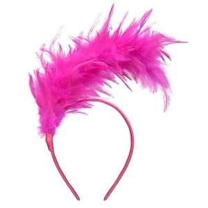 GHGMAO 1920s Feather Fascinator Headband for Women Kentucky Derby Rose Red - Picture 1 of 8