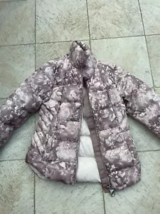 Athleta puffer puffa jacket coat Women’s Medium Floral Print - Picture 1 of 10
