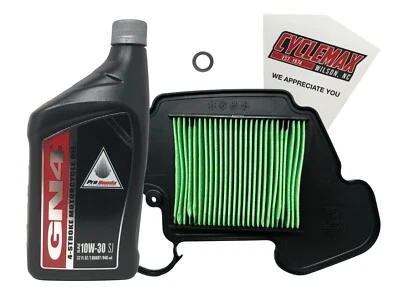 Cyclemax OEM 10W-30 Oil Change Kit fits 2014-2020 Honda GROM 125 with Air Filter - Изображение 1 из 4