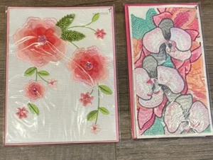 Mother’s Day - Variety pack of 2 embroidered cards by Papyrus - Picture 1 of 2