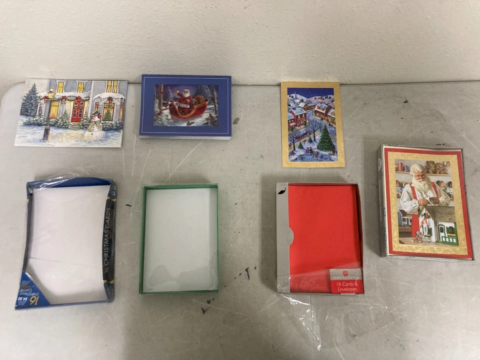 Serendipity Santa's Masterpieces Puzzle Tin + рождественские открытки 1970-х Ralph McDonald - Изображение 1 из 4