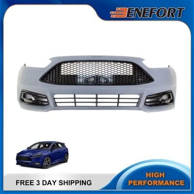 Se adapta a Ford Focus ST 2015-2018 nuevo kit completo de cubierta y rejilla de parachoques delantero Foto 1 de 4