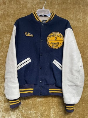 Chaqueta Universitaria De Colección Nelson's Powerhouse 5 Champs 69-70 Talla 42 Foto 1 de 4