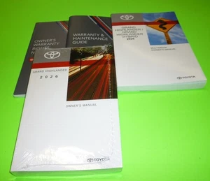 2026 TOYOTA GRAND HIGHLANDER OWNERS MANUAL SET GUIDE 26 LE XLE LIMITED Plat NEW - Picture 1 of 1