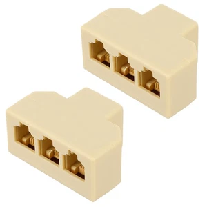 2 PCS Telefongräber Splitter Für Telefonstecker 3-Wege-Telefonsplitter - Bild 1 von 12