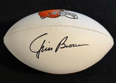 Certificado de autenticidad de fútbol americano de tamaño completo firmado por Jim Brown de los Cleveland Browns Foto 1 de 4