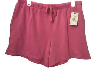 TERRA & SKY SHOCKING PINK KNIT SHORTS  Elastic Waist Front Pockets Sz 0X* - Picture 1 of 8