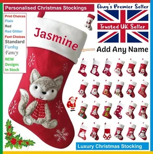PERSONALISED Christmas Stocking * Fun Luxury Xmas Sack * Beautiful Socks - Picture 1 of 27