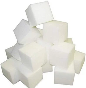 Bloques/cubos de pozo de espuma FoamRush (blancos) de 8"" x 8"" x 8"" para gimnasios y trampolines - Imagen 1 de 4