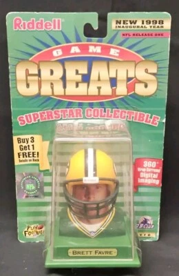 Brett Favre Riddell Game Greats Green Bay Packers 1998 ¡Sellado de fábrica!! Foto 1 de 2