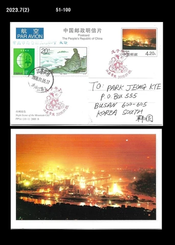 New Year's Greeting,Year of Rat,Mouse,China Postmark,Postal Card,City View Cover