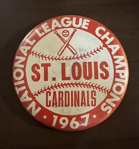 1967 St Louis Cardinals World Series Large Button Pin 3,5" - Bild 1 von 1