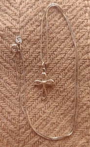 Sterling Silver cross necklace 18" IBB - Picture 1 of 3
