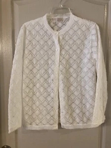 Vintage Ladies 100% Acrylic Knit Button Sweater Cardigan Sz XL New with Tag - Picture 1 of 6