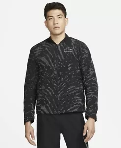 🔥🔥🔥New Sz M Nike Run Division Flash Reversible Bomber Jacket Black DM4626-010 - Picture 1 of 5