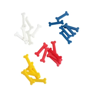 "Don't Take Buster's Bones"  BONES Game Spare Part Replacement x24 Blue Red - Picture 1 of 8