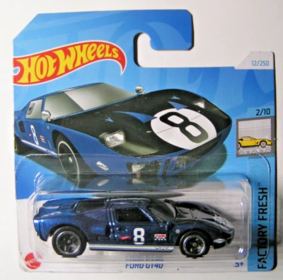 Hot Wheels - Ford GT40 - Gran Turismo - Blu - Nuovo Di Fabbrica 2024 - HTD34 - Immagine 1 di 2