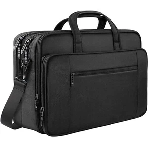 Sacoche Ordinateur Portable 17 Pouces Grande Mallette d'Affaires pour Hommes ... - Photo 1/9