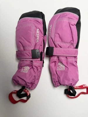 Hestra Mittens Kids Sz 5 Ski Outdoor Winter Thermal Waterproof Toddler Girl Pink - Image 1 of 4