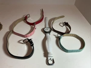 Vintage Ecclissi Sterling Silver Watch MOP Face Interchangeable Bands Need Bat - Picture 1 of 2