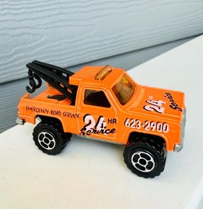 Majorette Depanneuse Orange Die Cast Tow Truck No. 228 Wrecker 24 HR Service - Picture 1 of 7