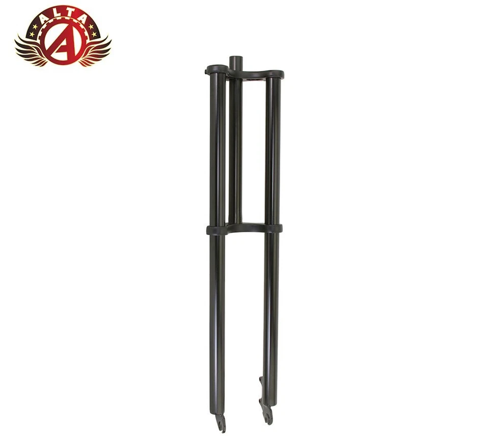 ALTA 30″ Adjustable Triple Tree Fork 1-1/8″ Threadless, Disc-Brake Ready, Black. - Image 1 of 1