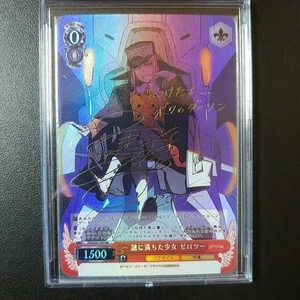 Weiss Schwarz Darling in the Franxx Mysterious Girl ZeroTwo gold foil SignedCard - Picture 1 of 12