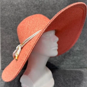 Vintage wide brim floppy straw hat Magid NEW floppy vacation resortwear beach - Picture 1 of 10
