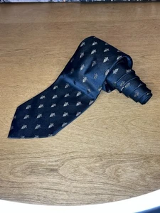 Joseph Abboud 100% Silk Made in Italy Dark Blue Patterned Mens Tie - Picture 1 of 4