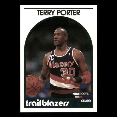 Terry Porter #105 1989-90 Hoops Portland Trail Blazers Basketball Card NBA - Image 1 of 3