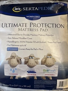 Almohadilla de colchón SERTAPEDIC Ultimate Protect tamaño completo impermeable/barrera de alérgenos - Imagen 1 de 1
