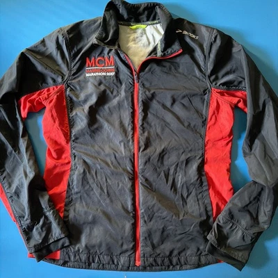 Brooks Marine Corps 2017 Marathon MEDIUM Womens Blue Windbreaker Jacket - Image 1 of 4