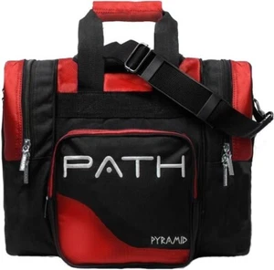 Bowling Single Ball Tote Pro Deluxe Black/Red Pyramid Path Holds Shoes NEW - Picture 1 of 9