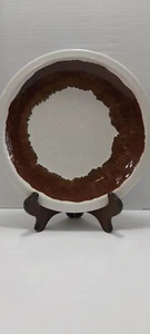 Plato de cena de goteo Pfaltzgraff marrón blanco 10 pulgadas muy pesado a prueba de horno EE. UU. - Imagen 1 de 7