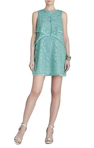 NEW BCBG LT AQUA AMELIE DRAPED SLEEVELESS LACE DRESS IRG65B13/AM509 SIZE XS - Picture 1 of 2