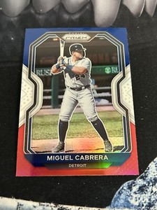 2021 Panini Prizm RED WHITE BLUE Miguel Cabrera Detroit #250
