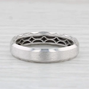 Nuevo Tacori Hombres Alianza Cepillado 18k Oro Blanco Talla 10.5 Anillo - Imagen 1 de 8
