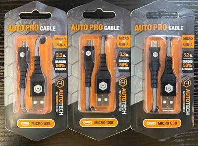 3/$21.99 ToughTested "Auto Pro Cable" Micro USB (AT-DCM-AST) - Image 1 of 2
